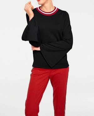 Пуловер, черно-красный