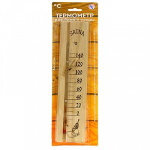 Термометр для бани и сауны +160-0С "Sauna", большой, прямоуг