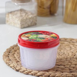 Набор банок для сыпучих продуктов, 3 шт: 8,5?7,5 см, 10?8 см, 12,5?9 см, цвет МИКС