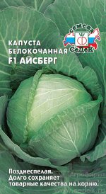 Капуста Айсберг F1 (Б/К). Евро, 0,1г.  тип упаковки Евро