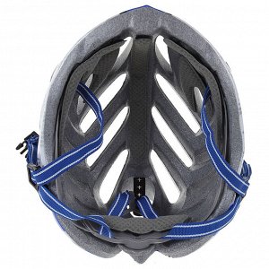 Шлем велосипедиста взрослый T23, размер 52-60 см, цвет синий/белый