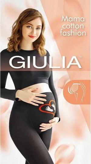 Mama Cotton Fashion 01 колготки (Gulia) хлопковые для беременных женщин, рисунок "Ножки младенца"