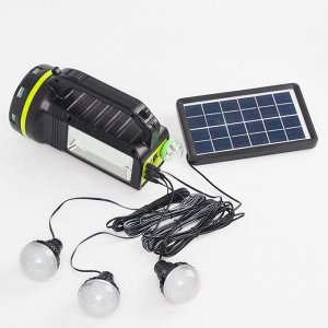 Фонарь кемпинговый, с лампочками,10 вт, 9000 мАч, солнечная батарея, USB