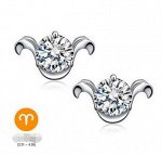 Серьги из стерлингового серебра, 1 пара