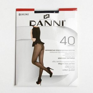 Колготки, женские, Danni, Bikini, 40, ден, цвет, чёрный.
