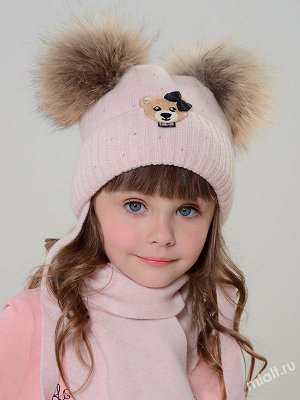 Зимний комплект для девочки (шапка+шарф)