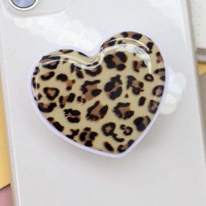 Попсокет "Heart",  leopard