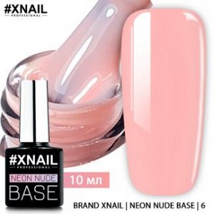 Xnail, neon nude base 6, 10 ml