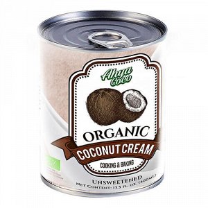 Сливки кокосовые органические, жирность 20-22% Ahya, 400 мл