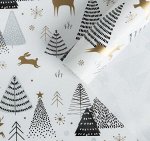 Бумага упаковочная глянцевая «Новогодний лес»
