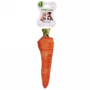 Игрушка для собаки "Морковь" 21см мягкая. с пищалкой