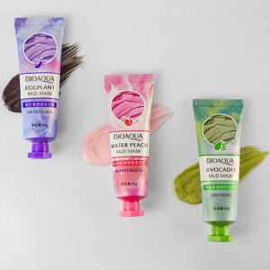 Маска для лица грязевая с баклажаном BIOAQUA Eggplant Mud Mask Meticulous