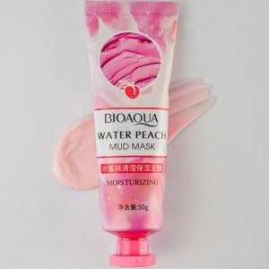 Маска для лица грязевая с персиком BIOAQUA Water Peach Mud Mask Moinsturizing