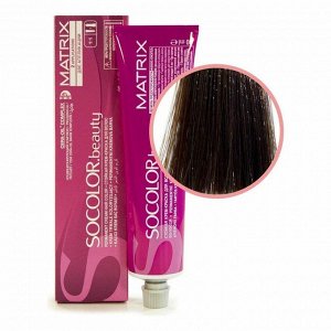 Matrix Крем-краска для волос / Socolor beauty 5AV, светлый шатен пепельно-перламутровый, 90 мл