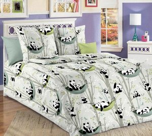 Комплект постельного белья 1,5-спальный, бязь "Люкс", детская расцветка (Веселые панды)