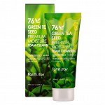 Farm Stay Green Tea Seed Moisture Foam Cleansing  Увлажняющая пенка для умывания с семенами зеленого чая