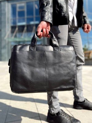 Мужская кожаная сумка под ноутбук, через плечо