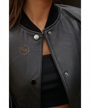 Современная кожаная куртка на резинке Артикул: 2503-52-CH