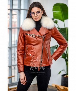 Утеплённая кожаная куртка с мехом Артикул: DJ-6773-60-R-P