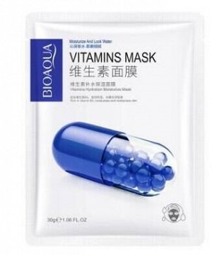 Bioaqua Тканевая маска увлажняющая с витаминами, витамин В3