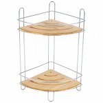 Полка двухъярусная BAMBOO-04 (угловая), 19,5*19,5*36,5 см
