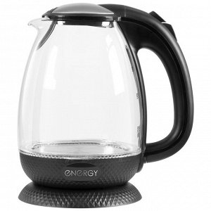 Чайник ENERGY E-250 (1,7 л)  стекло, пластик цвет черный