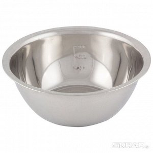 Миска Bowl-Roll-20, объем 1,5 л, из нерж стали, зеркальная полировка, диа 20 см