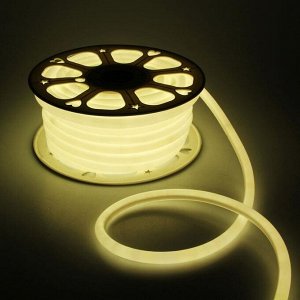 Гибкий неон круглый, D=16 мм, 25 м, LED/м-120-SMD2835-220V, Т/БЕЛЫЙ