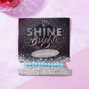 Резинка и заколка для волос "Shine bright", d= 4 см. (набор)