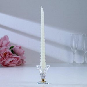 Набор свечей витых, 2,2х 25 см, 4 штуки, белый, подвес