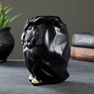 Фигура "Сова оригами" черная, 14см