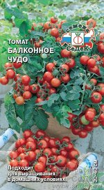 Томат Балконное чудо (ХИТ! скороспел,). Евро, 0,1г.  тип упаковки Евро