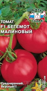 Томат Бегемот малиновый F1 . Евро, 0,05г.  тип упаковки Евро