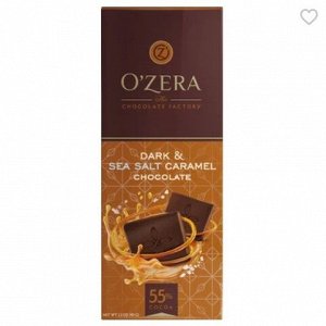 «OZera», горький шоколад Dark&Sea salt caramel, 90 г