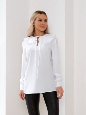 Блуза белая с воротничком