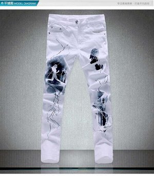 джинсы белые, классные