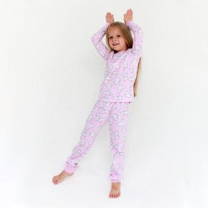 Пижама для девочки (джемпер, брюки) KAFTAN «Зайцы», рост 122-128 см (34)