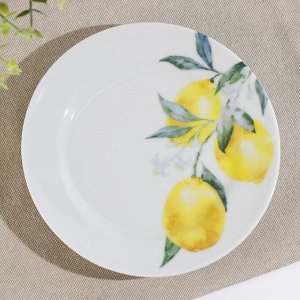 Тарелка мелкая «Лимоны», d=17 см
