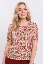 Блузка женская 3088-22/10/Желтый, розовый