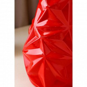 Ваза керамическая "Монако", настольная, красная, 34 см