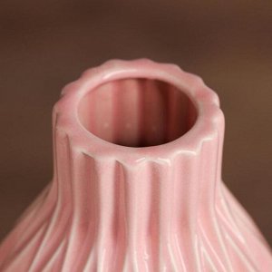 Ваза керамическая "Финик", настольная, розовая, 33 см