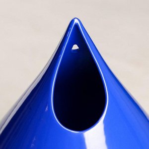 Ваза керамическая "Капля", настольная, синяя, 21 см