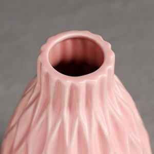 Ваза настольная "Финик", розовая, керамика, 22 см