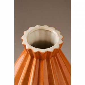 Ваза настольная "Оригами", бежево-оранжевая, керамика, 18 см