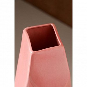 Ваза керамическая "Скала", настольная, розовая, 30 см