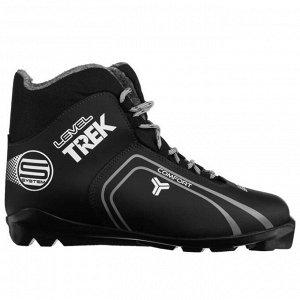 Ботинки лыжные TREK Level 4 SNS ИК (черный, лого серый) (р.46)