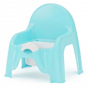 Горшок-стульчик детский пластмассовый 1л, 30х30х34,5см, голубой (Россия)
