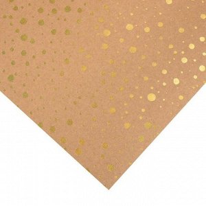 Бумага для скрапбукинга крафтовая с голографическим фольгированием «Брызги золота», 30.5 ? 32 см