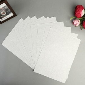 Бумага на клеевой основе плотность 80 гр "Блеск серебро" набор 10 листов формат А4