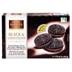 Печенье FEINY BISCUITS Black&amp;Chocolate 176 г